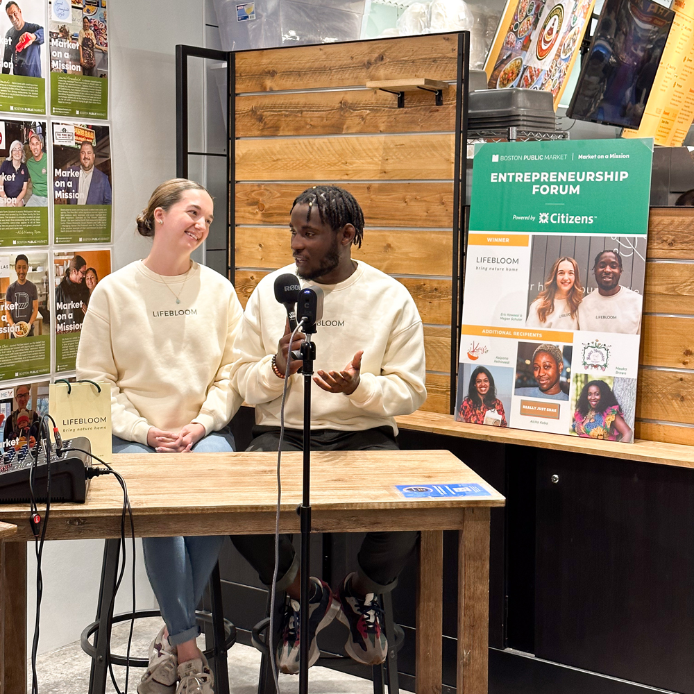 Lifebloom founders speaking at Entrepreneurship Forum event