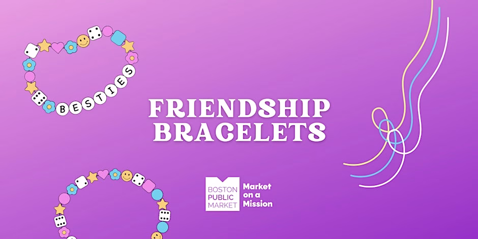 friendshipbrac image BMP bright purple flyer with various friendship bracelet art