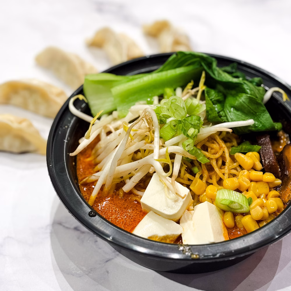 ramen bowl and gyoza