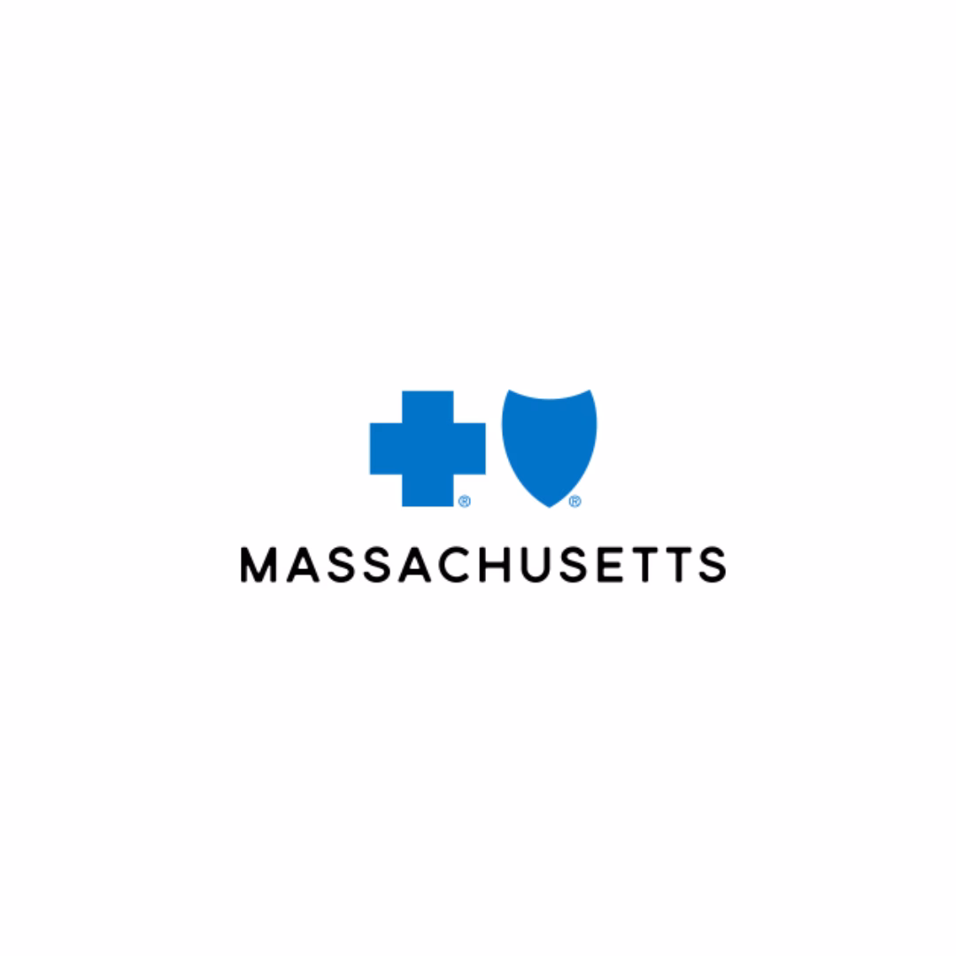 Blue cross blue shield of Massachusetts logo royal blue and black