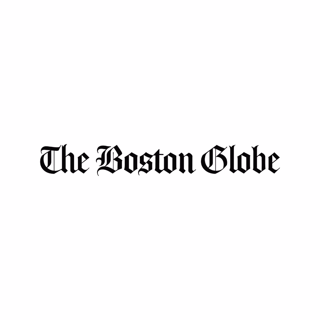 The Boston globe old script black and white logo