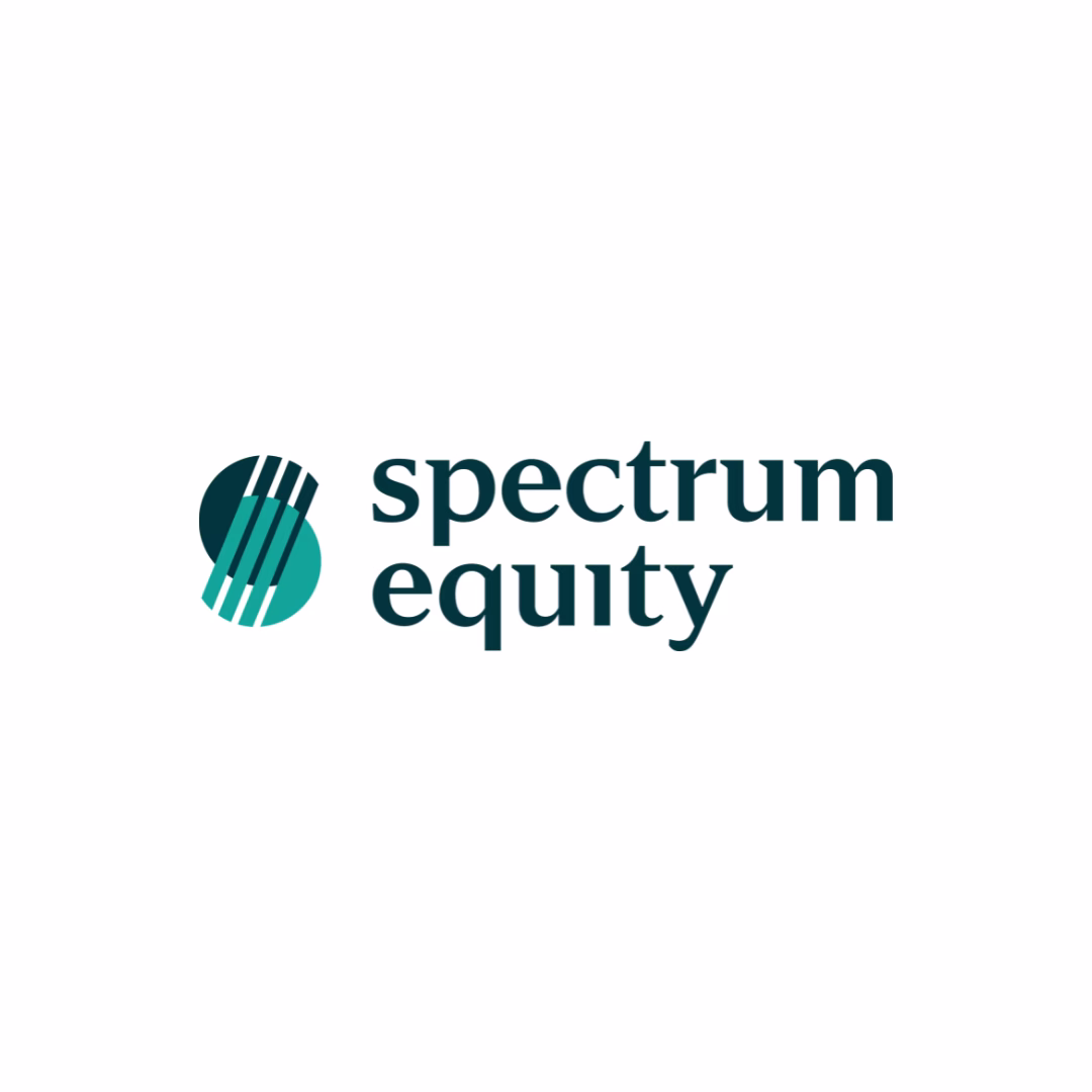 Spectrum Equity logo navy blue and kelly green