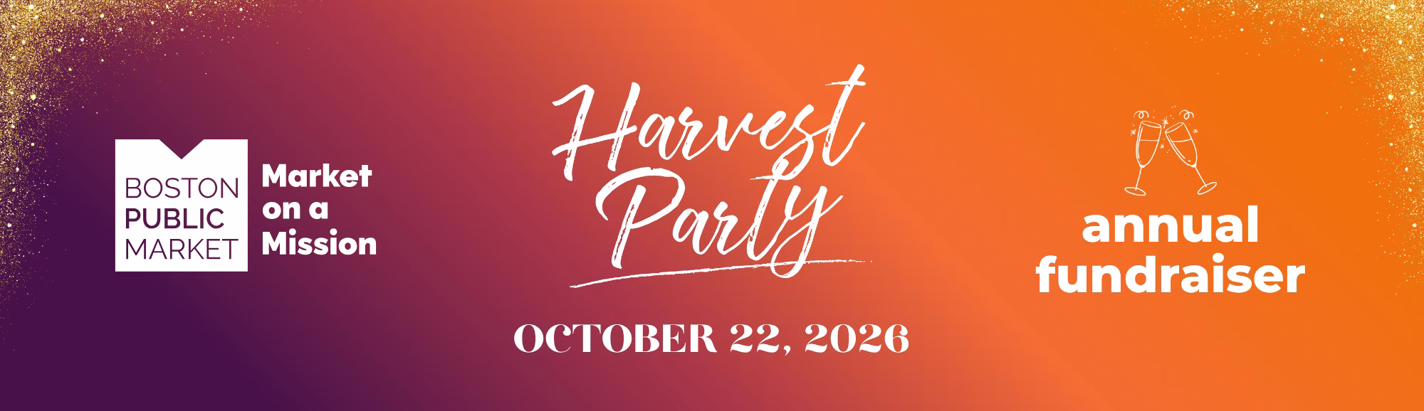 Harvest Party October 22nd annual fundraiser at boston public market