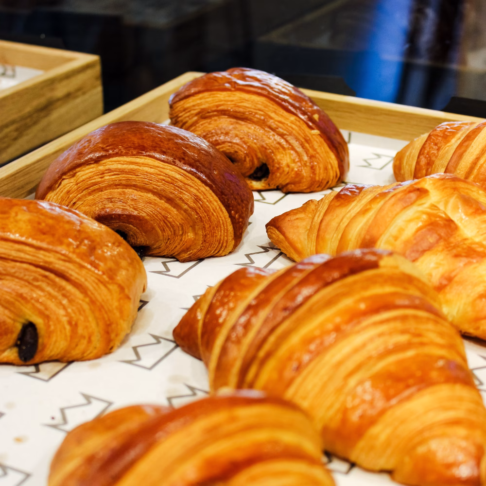 croissants and chocolate croissants
